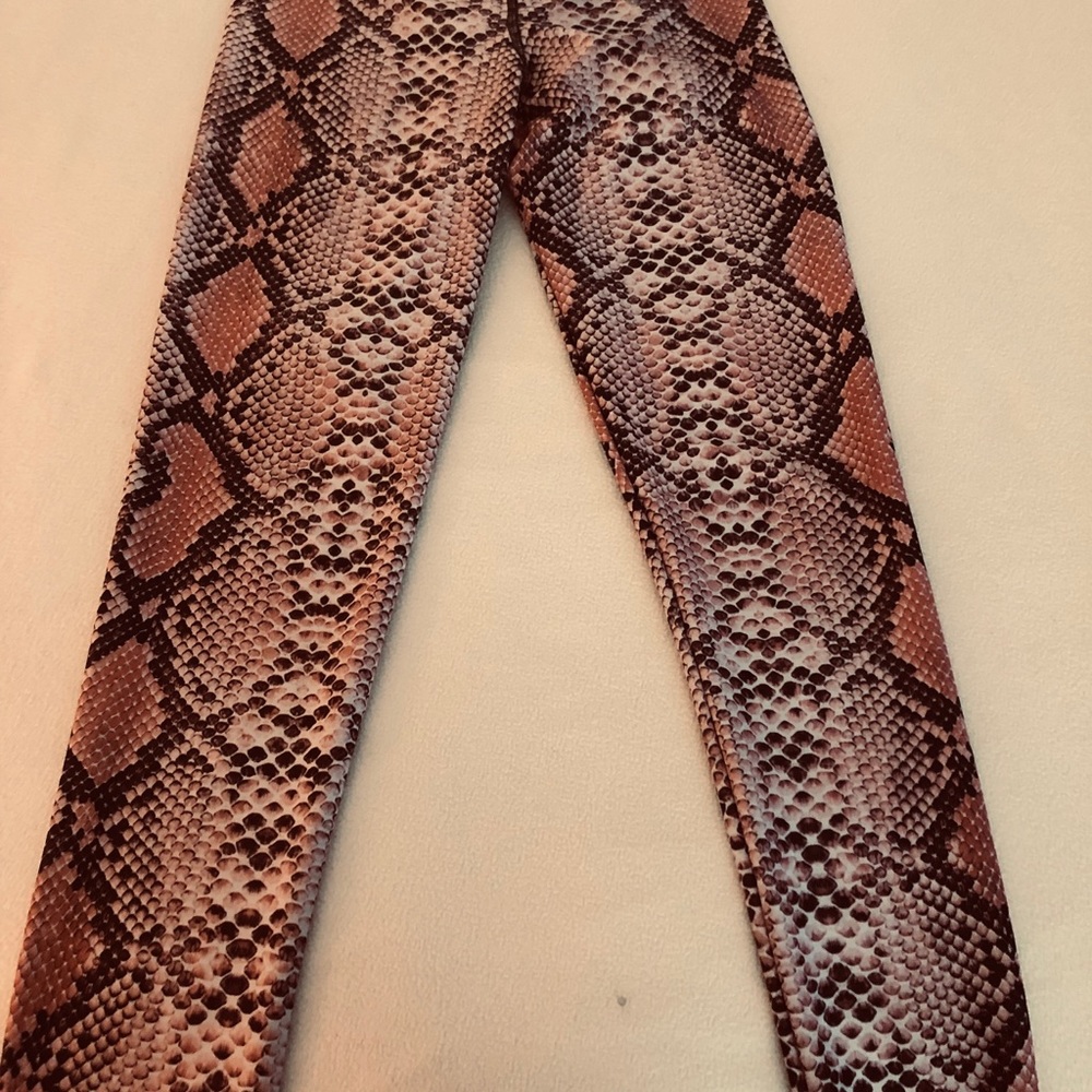 Python leggings! Pink, black and white.